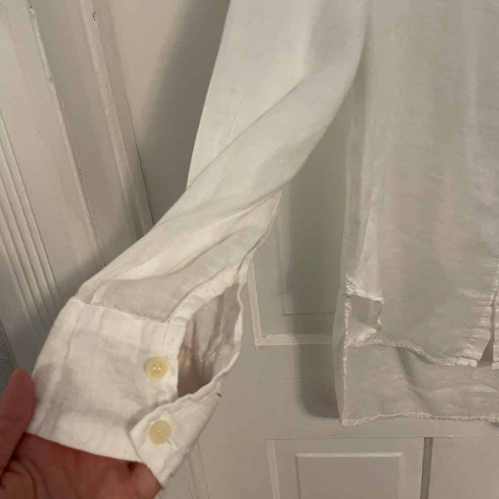 CP Shades Linen white tunic button down